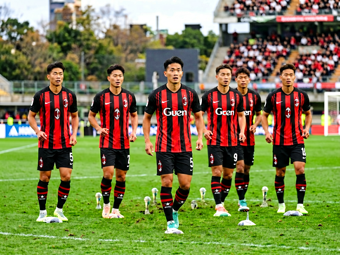 AC米兰球员训练场景，红黑军团备战意甲联赛